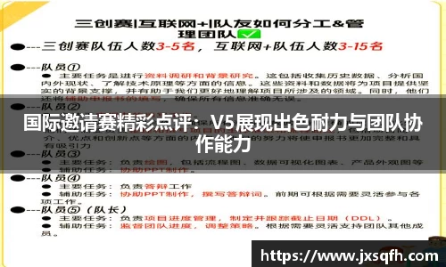 国际邀请赛精彩点评：V5展现出色耐力与团队协作能力